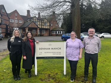 Joy with Denham Manor Care Home Team